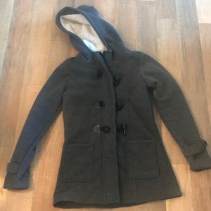 Grey Peacoat Jacket